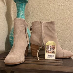 Toms Taupe Heeled Boots
